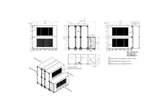 Maxivent WTW luftbehandlingsaggregat med värmehjul 5000 m³/h med DX-batteri, horisontellt till vänster – RHE 5000 H ODJL T 01