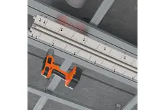 Ergovent infällbart ramlöst linjegaller 1050 mm med anslutningsdiameter 125 mm – luftkonditionering – 2 slitsar