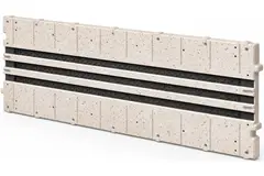 Ergovent-mellanstycke för modulära insättningsbara linjegaller 1050 mm – 3 slitsar