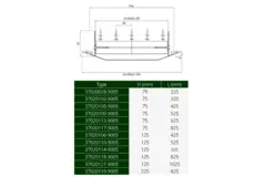 ClimaConnect kanalgaller, dubbelt justerbart, 425 x 125 mm, för rör med diameter 315–900 mm – RAL 9005