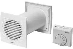 Fläkt 103 mm vit med termostat - SPKT100