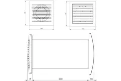 Fläkt 103 mm vit med termostat - SPKT100