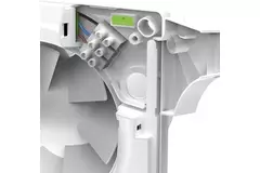 Badrumsfläkt Supra Ø 100 mm med fuktsensor och timer med dragsnöre Ø 125 mm -125HT