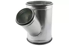 T-stycke på Ø 100 mm - Ø 80 mm till spiralrör (45°)