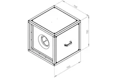 Boxfläkt med motor utanför luftflöde - MPC 355 EC T30