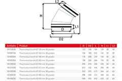 Thermoduct 13 mm böj diameter 315 mm 30 graden isolerad