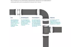 Thermoduct 13 mm T-stycke diameter 160 mm - 125 mm (90 grader) isolerat