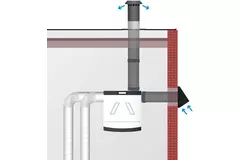 Värmeisolerande rör ventilationshuv Ø 125 mm