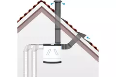 Värmeisolerande rör ventilationshuv Ø 125 mm