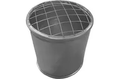 Övre sektion öppen med maskdiameter 150 mm