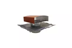 Econox CTM ventilationshuv Ø 125 mm aluminium rött med täckstycke