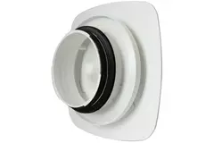 Vent-Axia Uniflexplus RVV 125 mm justerbar ventil fyrkantig - vit