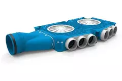 Vent-Axia Uniflexplus kompositfördelare 15 x Ø 69 mm med horisontell tapp Ø 125 mm