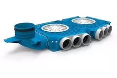 Vent-Axia Uniflexplus kompositfördelare 15 x Ø 69 mm med vertikal tapp Ø 125 mm