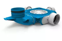 Vent-Axia Uniflexplus kompositfördelare 3 x Ø 90 mm med vertikal tapp Ø 125 mm