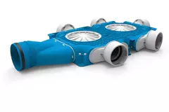 Vent-Axia Uniflexplus kompositfördelare 5 x Ø 90 mm med horisontell tapp Ø 125 mm