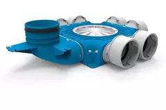 Vent-Axia Uniflexplus kompositfördelare 6 x Ø 90 mm med vertikal tapp Ø 125 mm