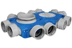 Vent-Axia Uniflexplus fläkt fördelningslåda 12x Ø 90 mm med tapp Ø 125 mm.