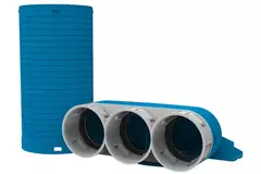 Vent-Axia Uniflexplus fläktkollektor 2 x Ø 90 mm med murbrukslock Ø 125 mm