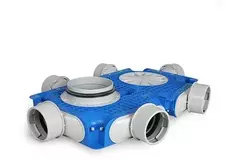 Vent-Axia Uniflexplus ventilation huvudfördelningslåda 6x Ø 90 mm med tapp Ø 125 mm
