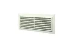 Rektangulärt ventilationsgaller med galler 130x300, vit  - VR1330