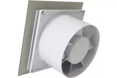 Air Roxy badrumsfläkt med anslutningsdiameter 125 mm med försenad start och timer – front av guldfärgad aluminium