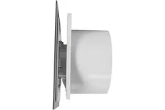 Air Roxy badrumsfläkt med anslutningsdiameter 125 mm med försenad start och timer – front av guldfärgad aluminium