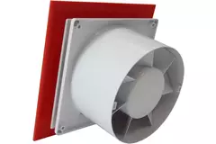 Air Roxy badrumsfläkt med anslutningsdiameter 125 mm med timer – plastpanel röd