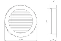 Lamellgaller diameter 100 mm, brunt - VR100B