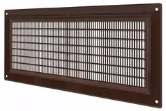 Rektangulärt ventilationsgaller med galler 130x300 mm, brunt - VR1330B