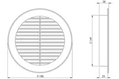 Lamellgaller diameter: 150 mm, vit  - VR150