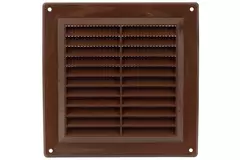 Fyrkantigt ventilationsgaller med galler 150x150 mm, brunt - VR1550B