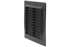 Fyrkantigt ventilationsgaller 150x150 mm , svart - VR1515M