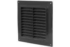 Fyrkantigt ventilationsgaller 150x150 mm , svart - VR1515M