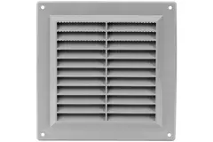 Fyrkantigt ventilationsgaller med galler 150x150 mm, grått - VR1515P