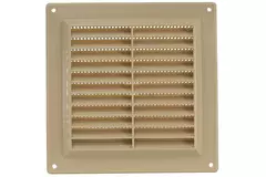 Fyrkantigt ventilationsgaller med galler 150x150 mm, beige - VR1515Y