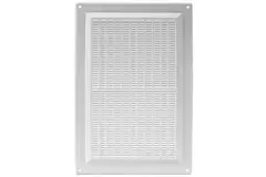 Rektangulärt ventilationsgaller med galler 250x170, vit  - VR2517