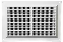 Rektangulärt ventilationsgaller med galler 250x170, vit  - VR2517