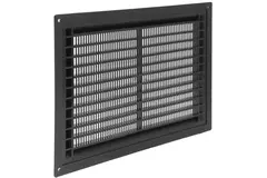 Rektangulärt ventilationsgaller med galler 250x170 , svart - VR2517M