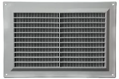 Rektangulärt ventilationsgaller med galler 250x170, grått - VR2517