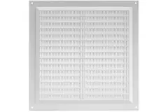 Fyrkantigt ventilationsgaller med grill 250x250, vit  - VR2525