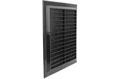 Fyrkantigt ventilationsgaller med grill 250x250 , svart - VR2525M