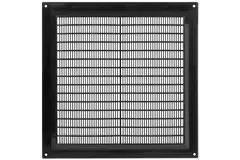 Fyrkantigt ventilationsgaller med grill 250x250 , svart - VR2525M