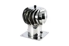 Vinddriven takfläkt Cowl 150 mm RVS inklusive takplåt – 65 m3/h
