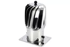 Vinddriven takfläkt Cowl Oblong 150 mm RVS inklusive takplåt – 325 m3/h